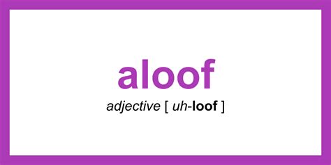 aloof synonym